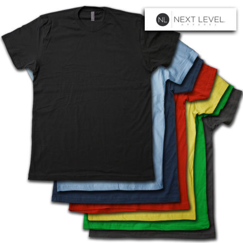 NEXT LEVEL PREMIUM CREW NECK T-SHIRT MENS SOFT FITTED BASIC PLAIN TEE – 3600