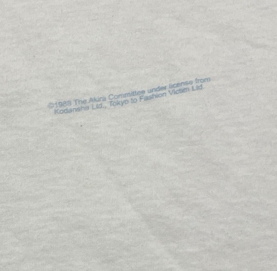 AKIRA 1988 vintage T-shirt Fashion Victim White Anime M RARE VARIATION