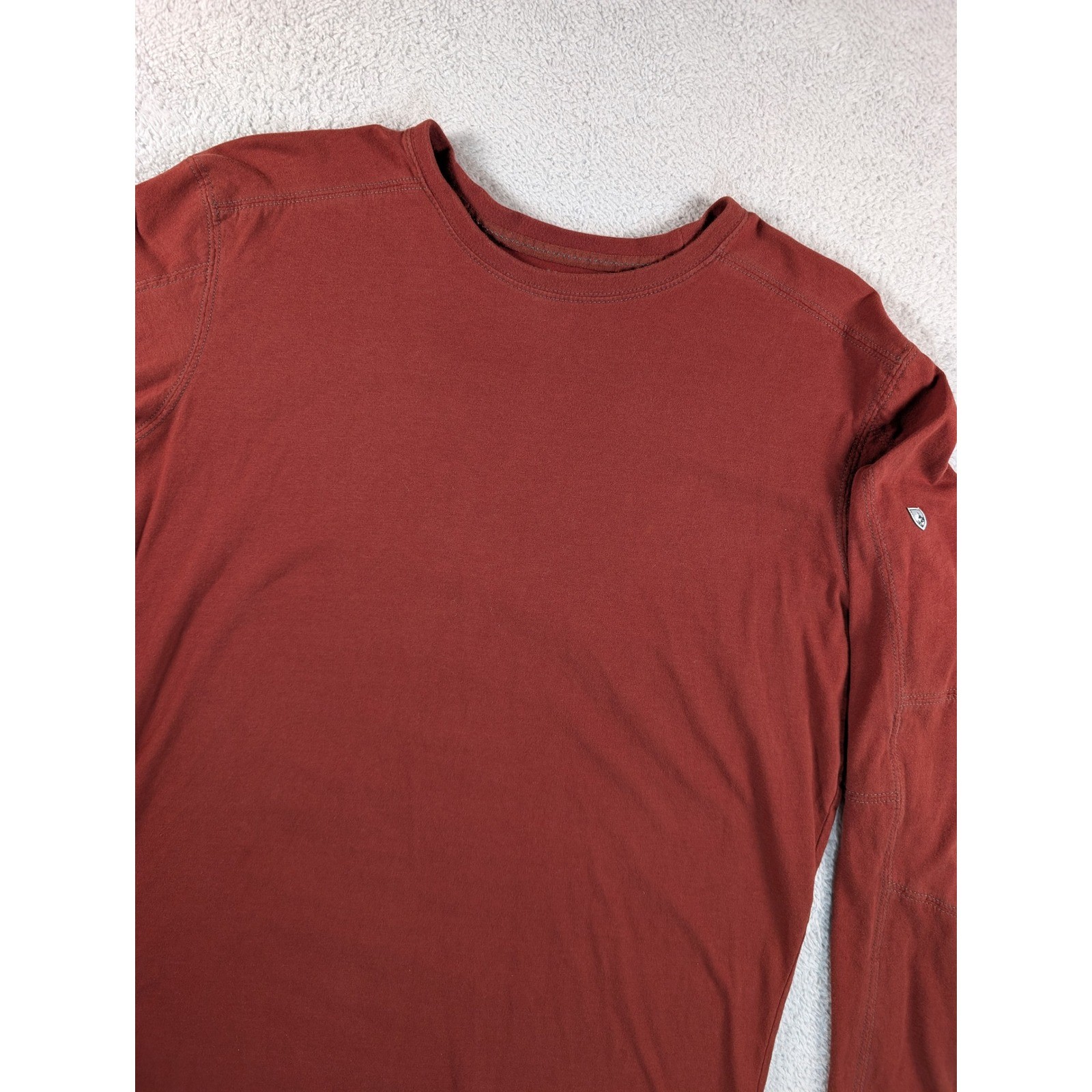 Kuhl Wildfibre Mens Long Sleeve Organic Cotton Shirt Russet Red Large L