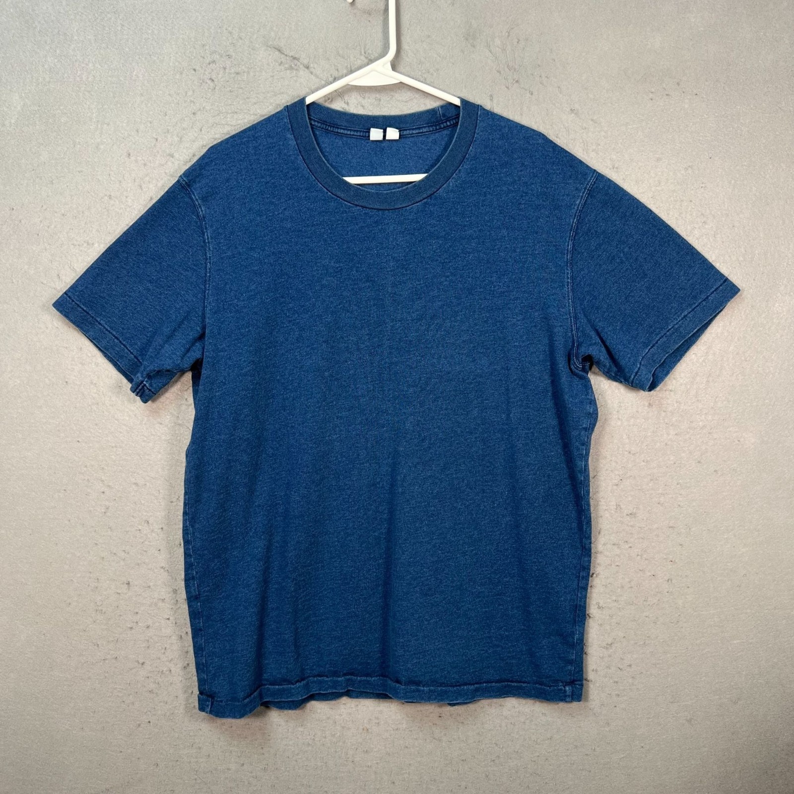 Uniqlo U Mens Size Large Blue Crewneck Cotton T-Shirt