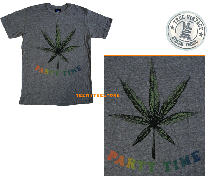 Junk Food Party Time Grass Land t-shirt Very Soft Tri-blend Fine Jersey Fabric