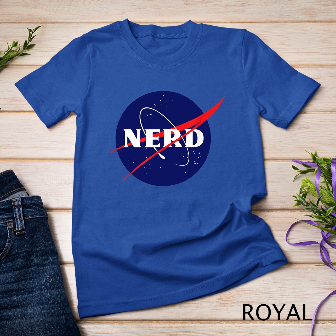 Funny NASA Nerd Logo Parody Science Astronomy Astronaut Unisex T-shirt