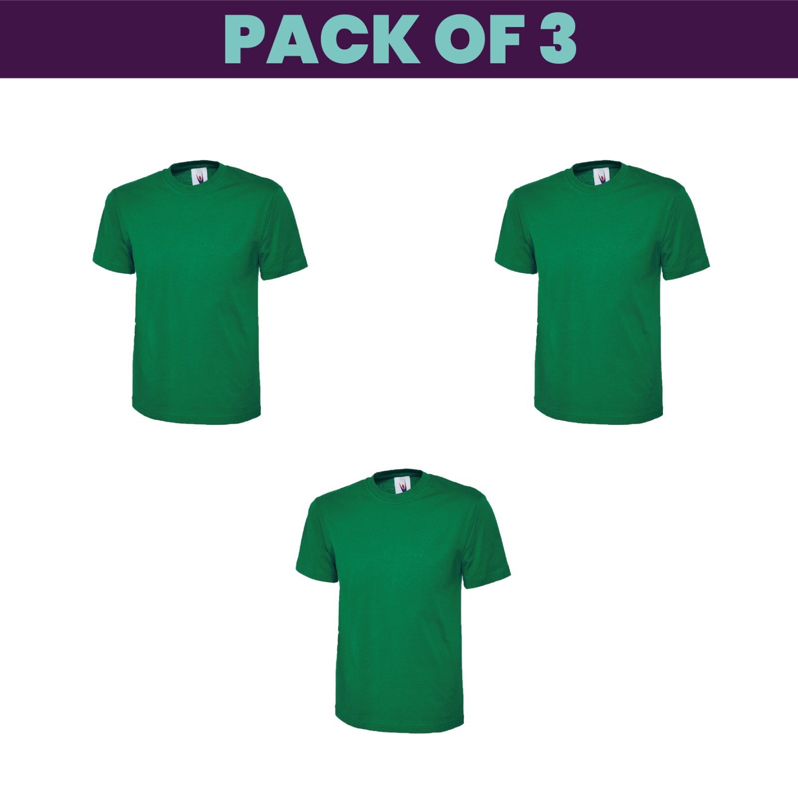 Pack 5 & 3 Uneek Classic T-Shirt Plain Casual Wear stag do hen Unisex UC301