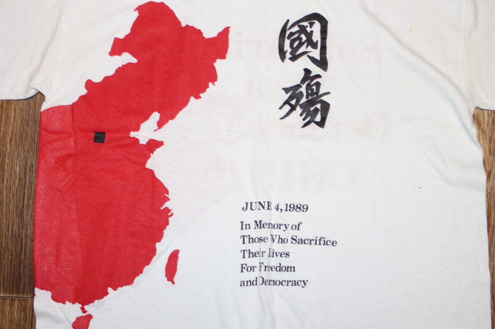 Vintage Solidarity For a Democratic China Graphic T-Shirt 1989