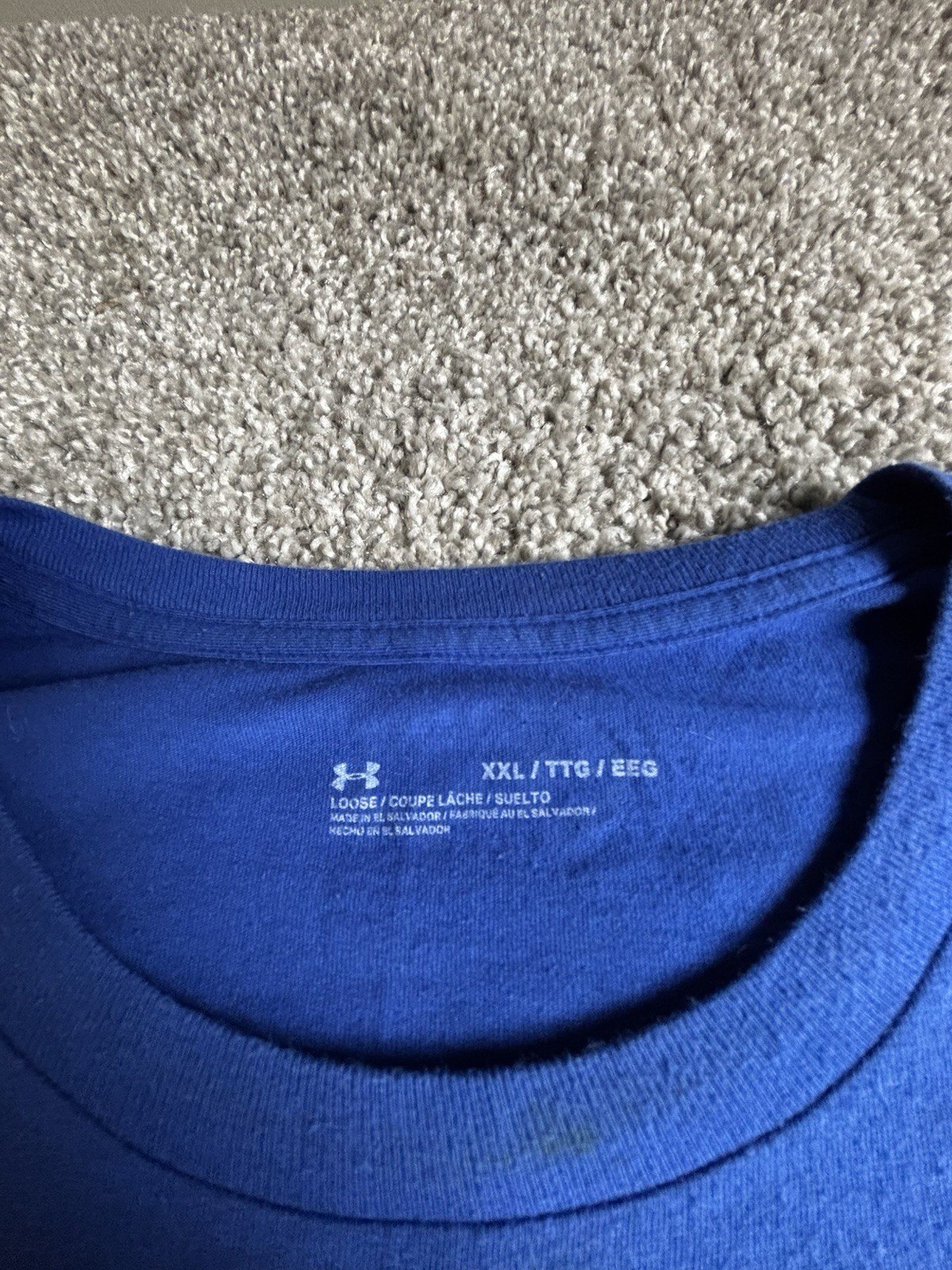 Under Armour Men’s XXL Regular Blue Crew Neck Short Sleeve Logo Golf Tee