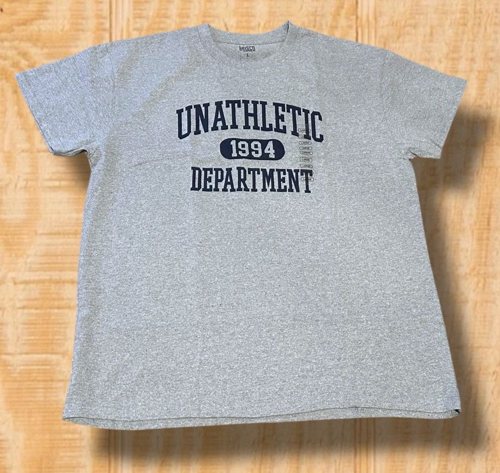 NWOT! UNATHLETIC DEPARTMENT 1994 Brisco Brands Large Heather Gray T-Shirt HUMOR