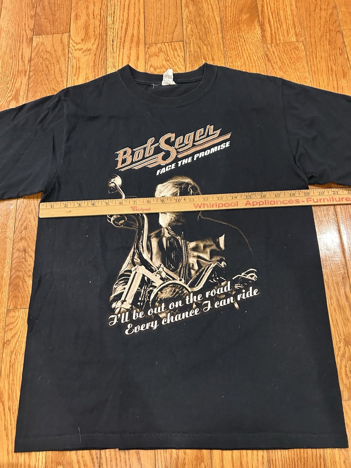 Bob Seger Shirt Mens Medium Face The Promise 2006 2007 Tour Tee Black Anvil