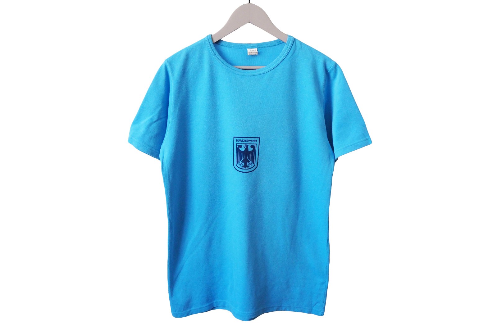 Vintage BUNDESWEHR T-Shirt Size M/L Germany Army blue sport top 90s