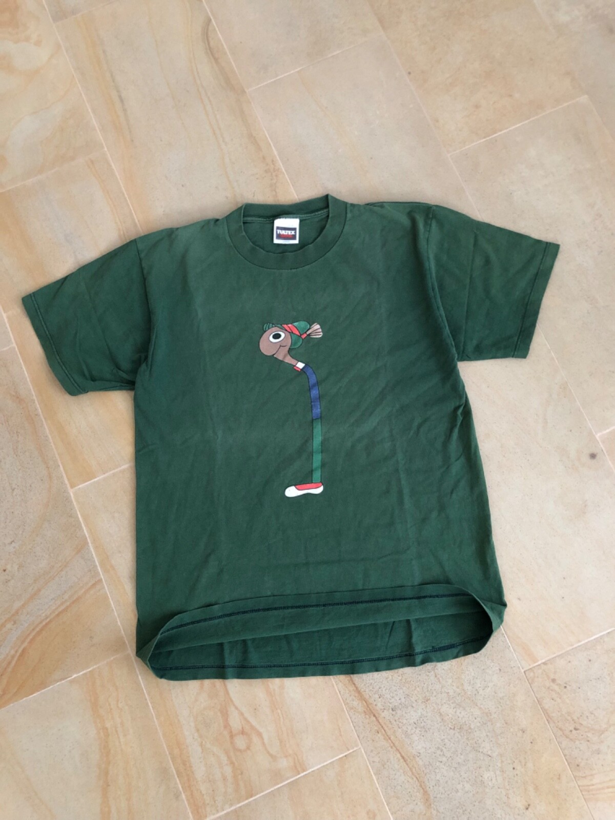 VERY RARE BIRDHOUSE JEREMY KLEIN WORM PRINT SUN FADED TEE