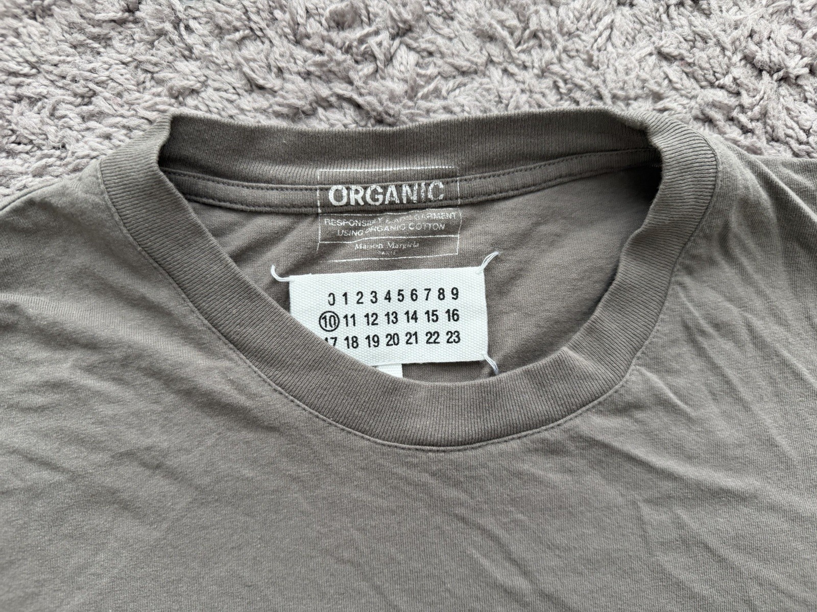 Maison Margiela T Shirt Crew Neck Short Sleeve Men’s Size Small Gray