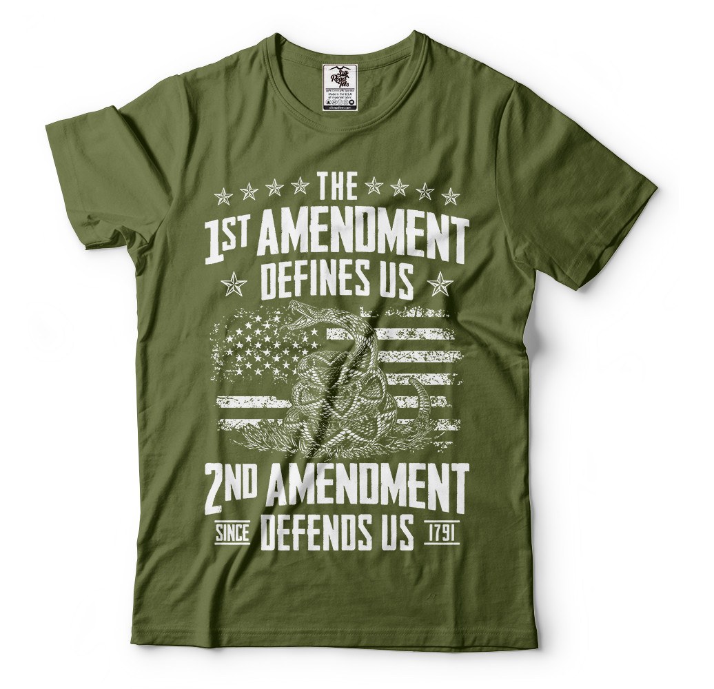 Men’s Constitution T-shirt 2nd Amendment Pro Gun T-shirt Patriotic USA Tee Shirt