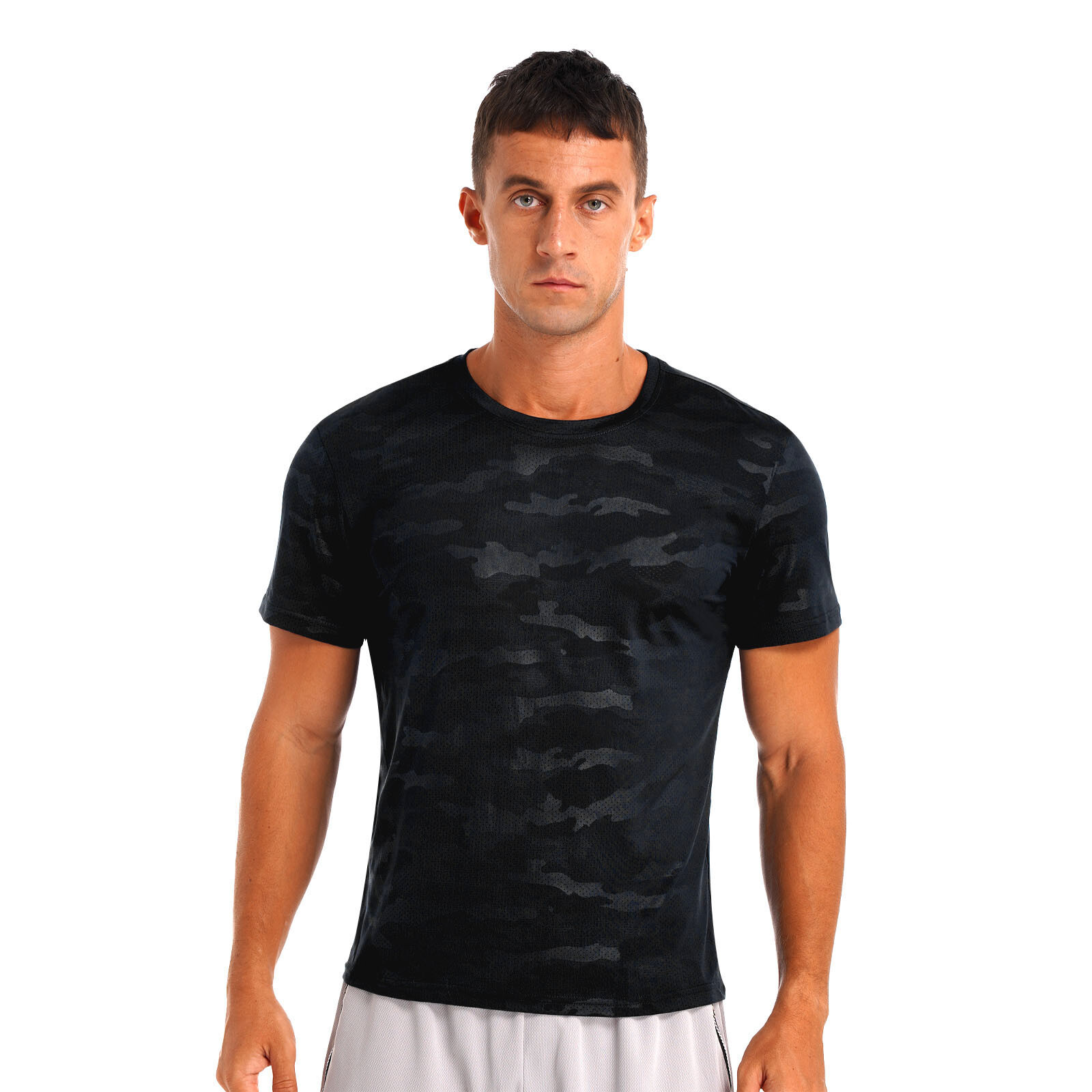 Men’s Quick Drying T-Shirt Summer Sportwear Short Sleeve Tops Running Jogger Tee