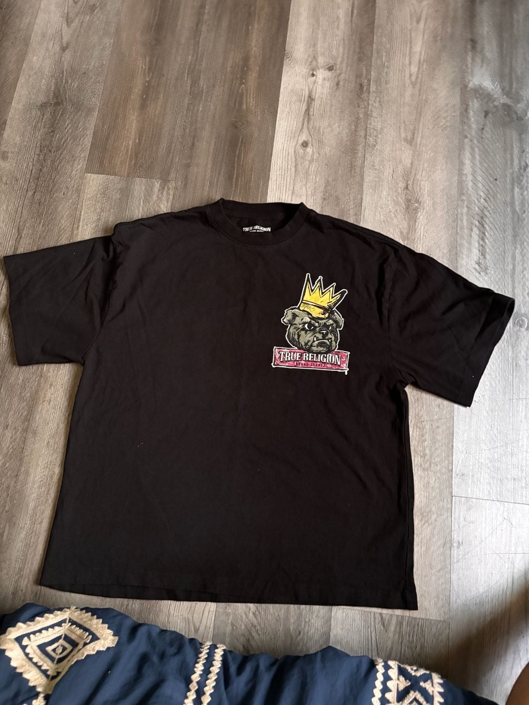 True Religion Rhinestone Dog Throne Heavyweight Oversized Tee