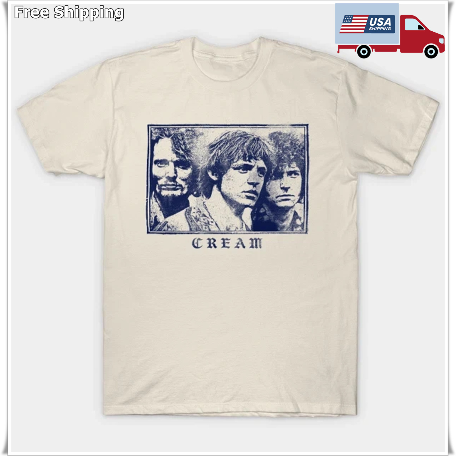 The Cream SHIRT bAND T Shirt Black Size S M L 234XL cOTTON mEN