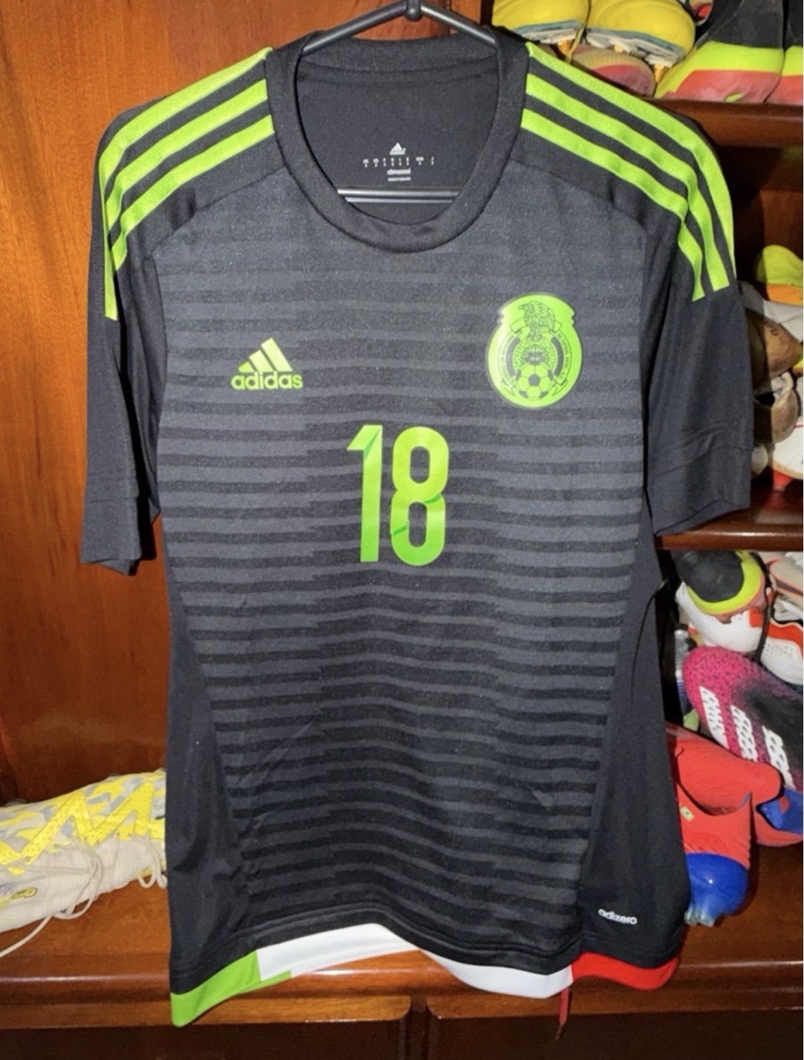 México Matchworn trikotspieler utileria Maillot # 4 #7 #18 10s E