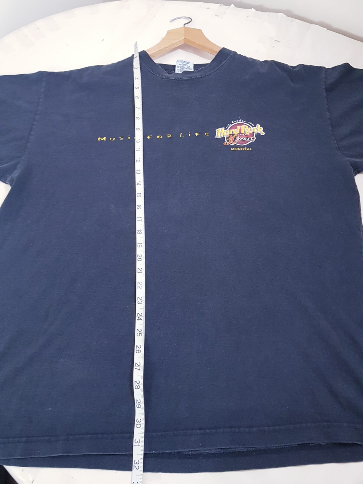 Vintage Hard Rock Cafe 30 days Montreal Tour Graphic Print T-Shirt Mens 2XL