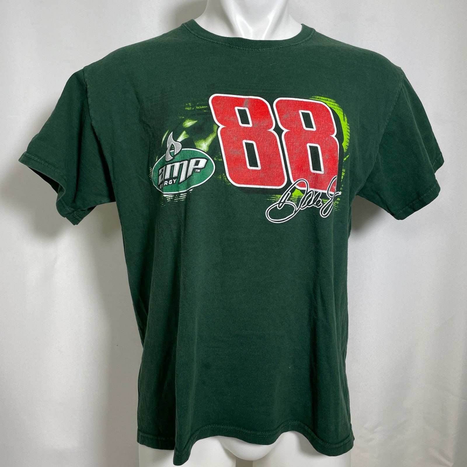 Dale Earnhardt Jr #88 NASCAR Winner’s Circle Amp Energy Green T-Shirt Mens LARGE