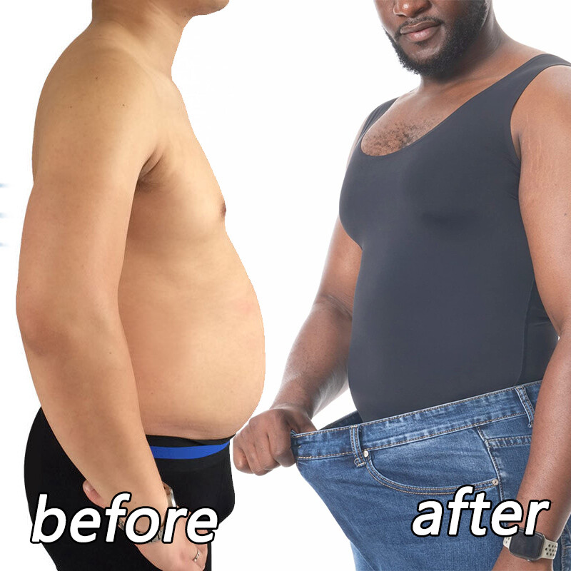 Men’s Slimming Vest Abs Abdomen Compression Shirt Workout Tank Tops Body Shaper