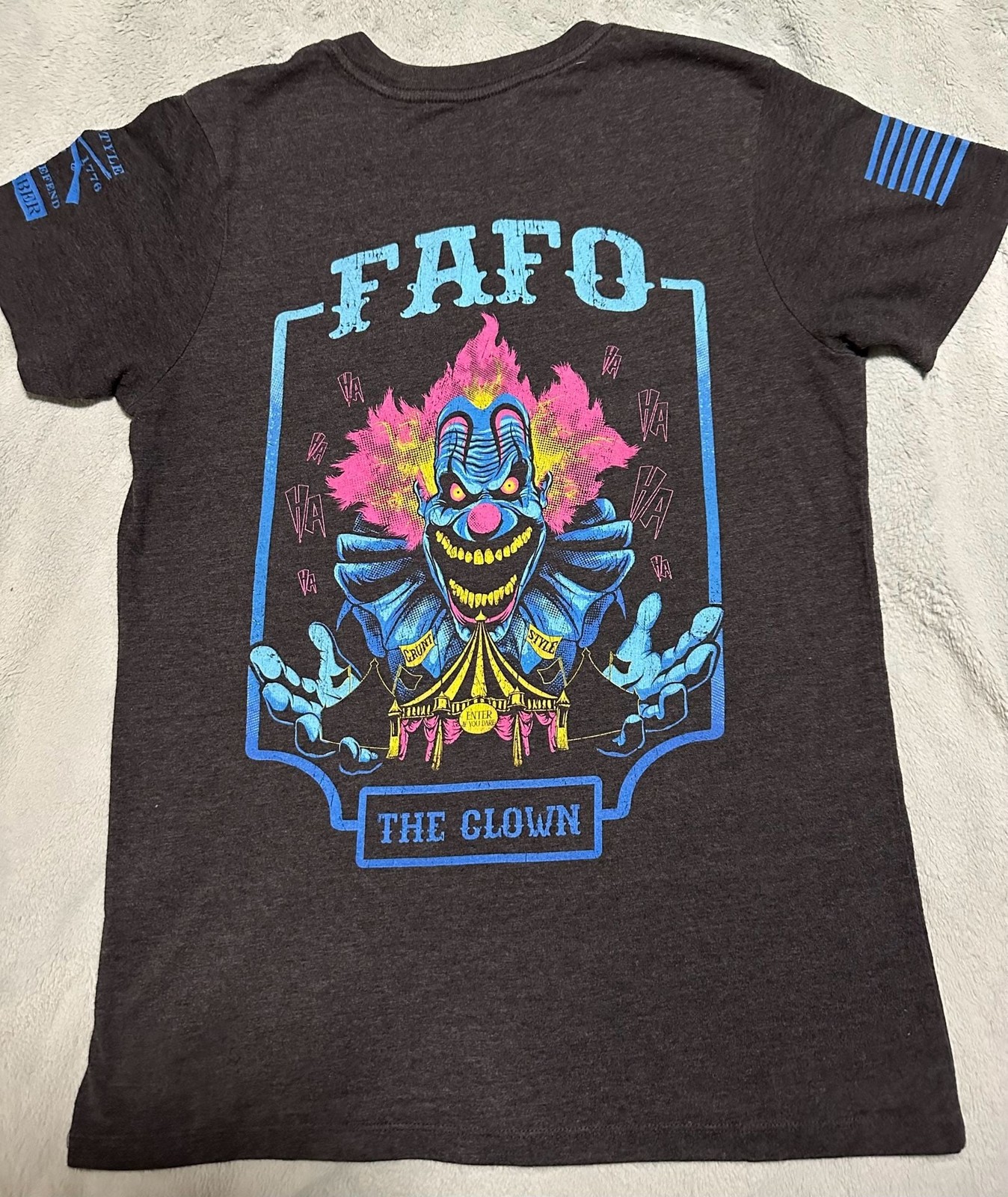 Grunt Style FAFO The Clown Graphic T-Shirt, Women’s Fitted Size Large