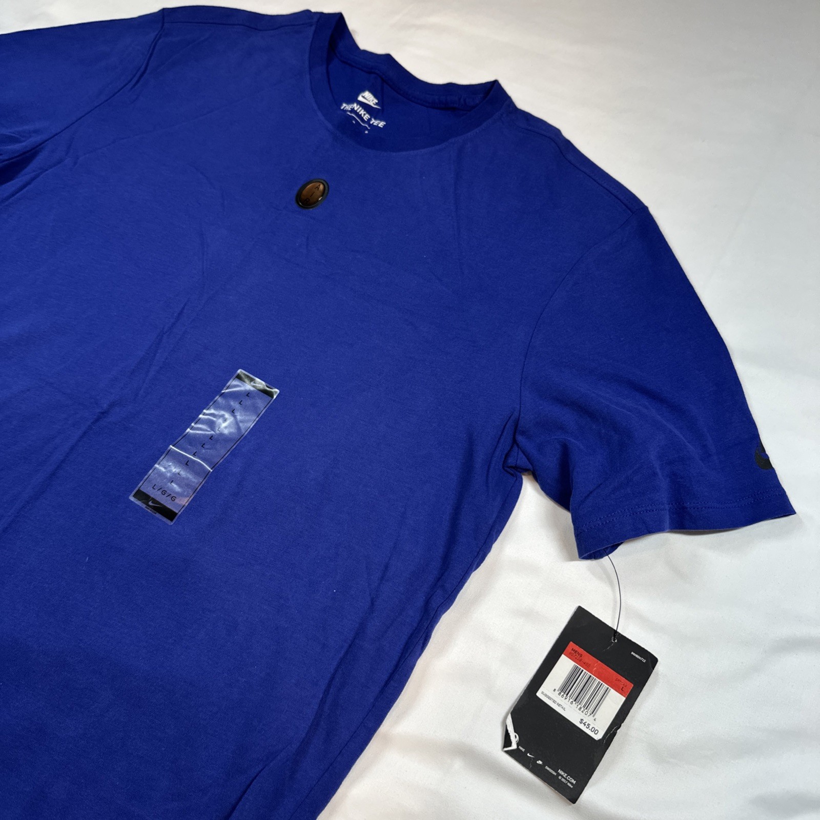 Nike NSW T-Shirt Tee Men Large Blue 867218 455 Foamposite One New