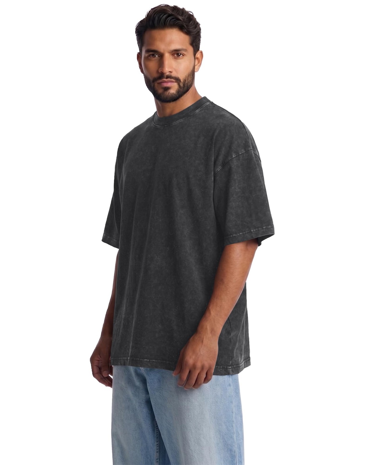 Oversized Tshirts for Men Short Sleeve Vintage Washed Basic Loose Tees 2026