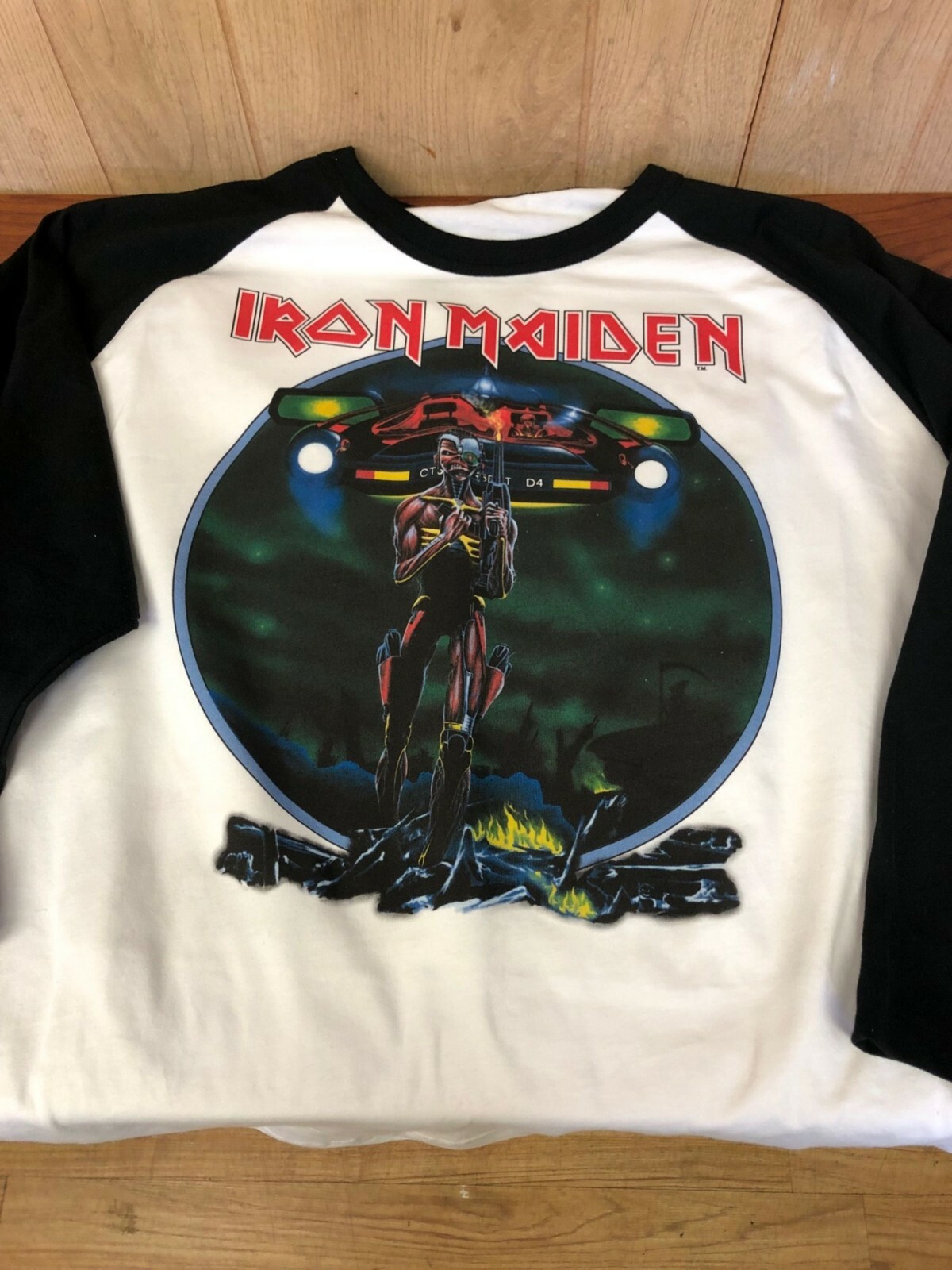 Iron Maiden Somewhere on Tour 87 Raglan S to 2XL