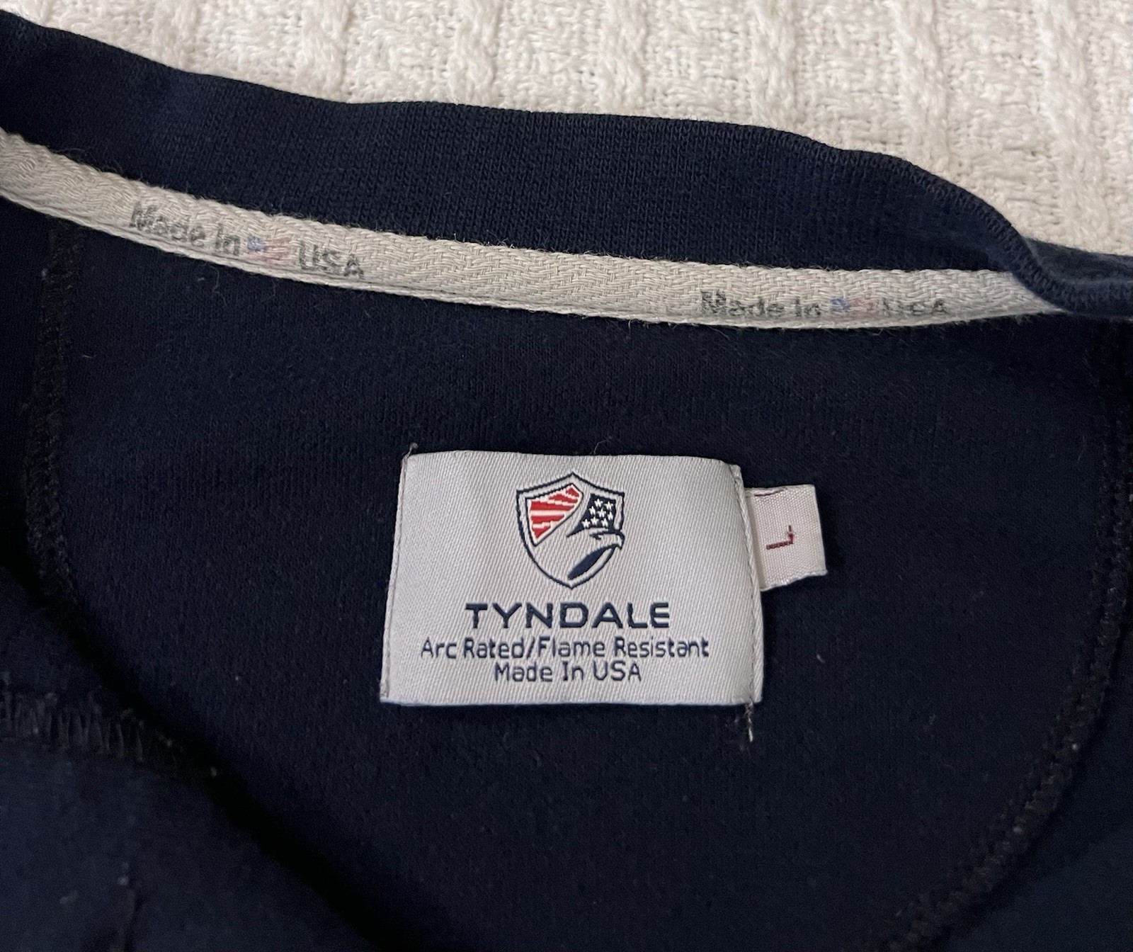 Tyndale FR Henley Shirt Mens LG 21” X 29” Flame Resistant FRMC USA CAT 2