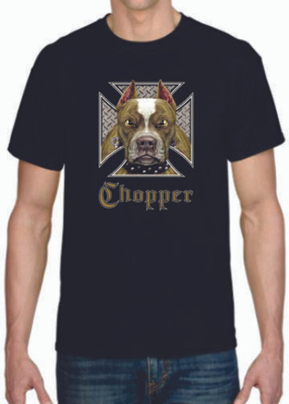 Adult DryBlend® T-Shirt – ( CHOPPER – BIKER / CHOPPER / PIT BULL)