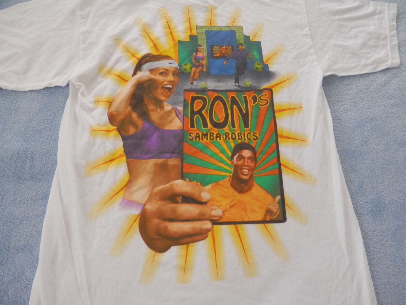Nike VINTAGE WRITE THE FUTURE Brazil RONALDINHO Tee-jersey Shirt Top Men sz S nw
