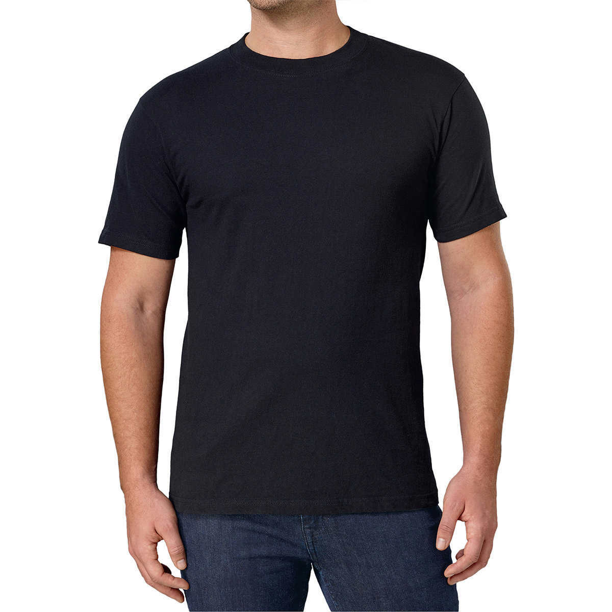 6 or 1 Quantity Tee Man Men Crew Neck Tee T Shirts Half Black White TShirts NEW