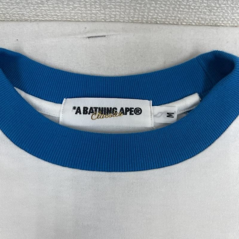 A BATHING APE BABY MILO Men Raglan 3/4 Sleeve T Shirt Size M