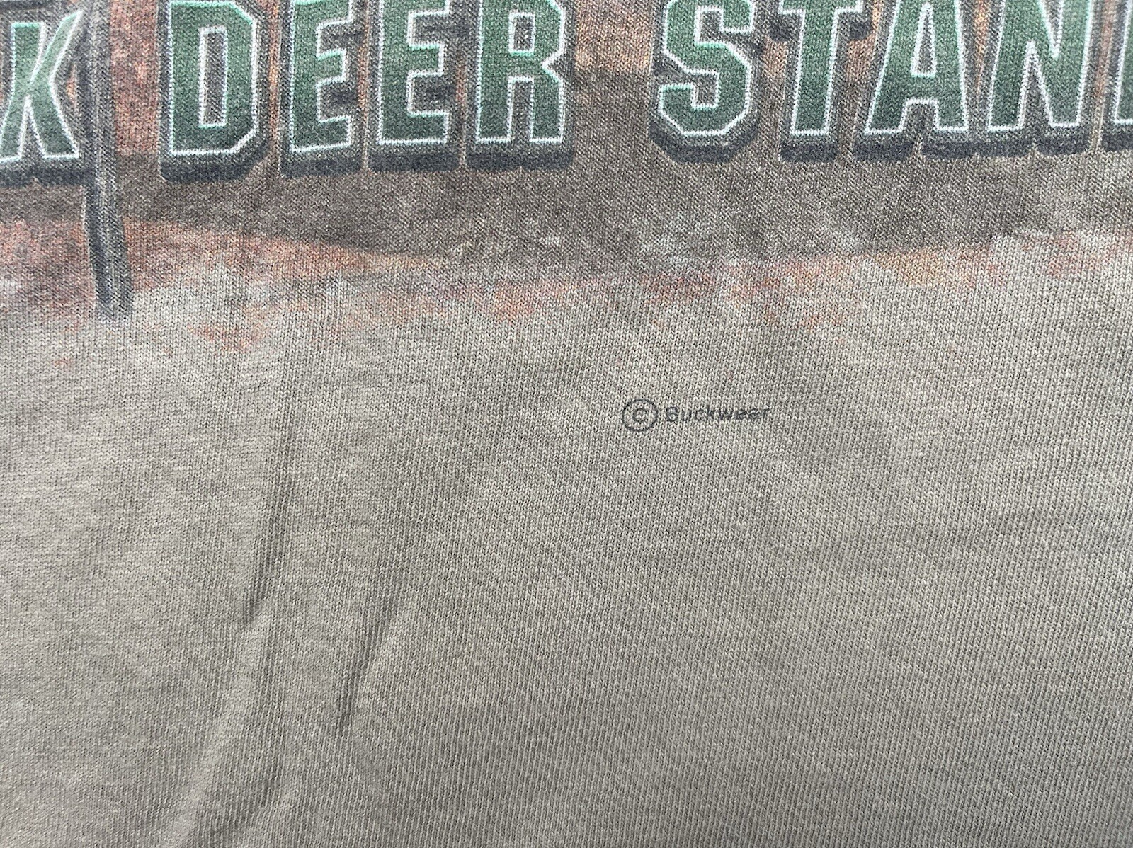 Vintage Redneck Sportsman T Shirt Medium Tan Buckgear Deer Hunting Tree Sand