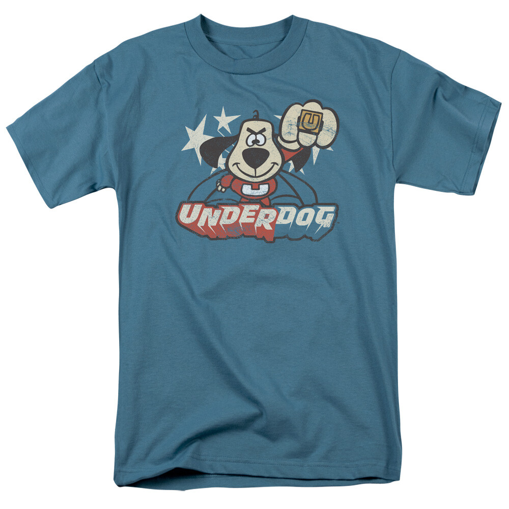 Underdog Flying Logo T Shirt Mens Licensed Cartoon Merchandise Slate
