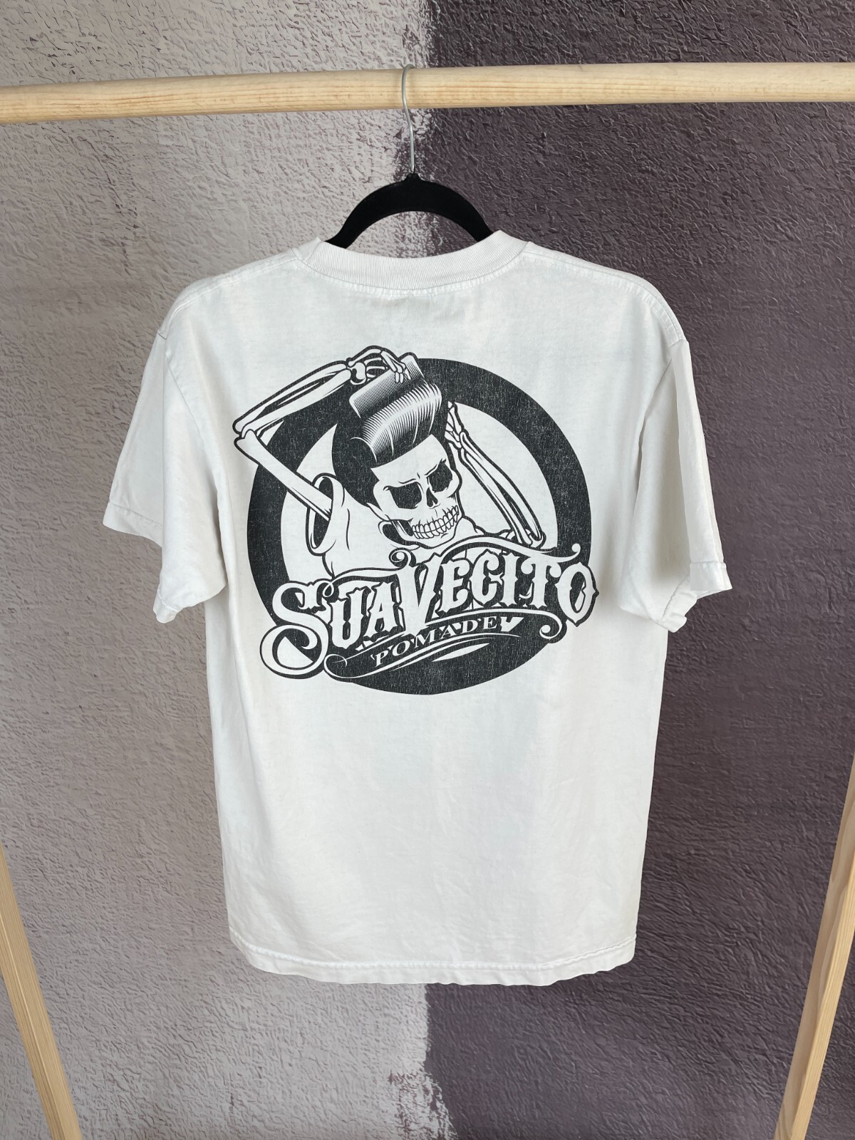 SuaVecito Pomade vintage skillet made in USA skate tee shirt
