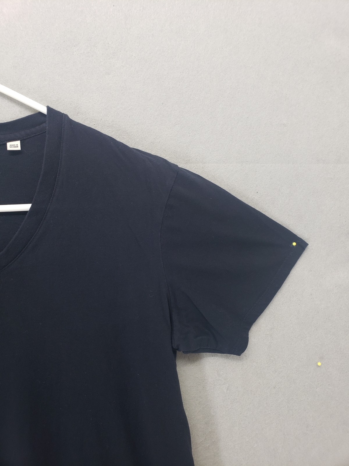 Ben Sherman Shirt Men Medium Black Cotton V Neck Short Sleeve Casual Classic T
