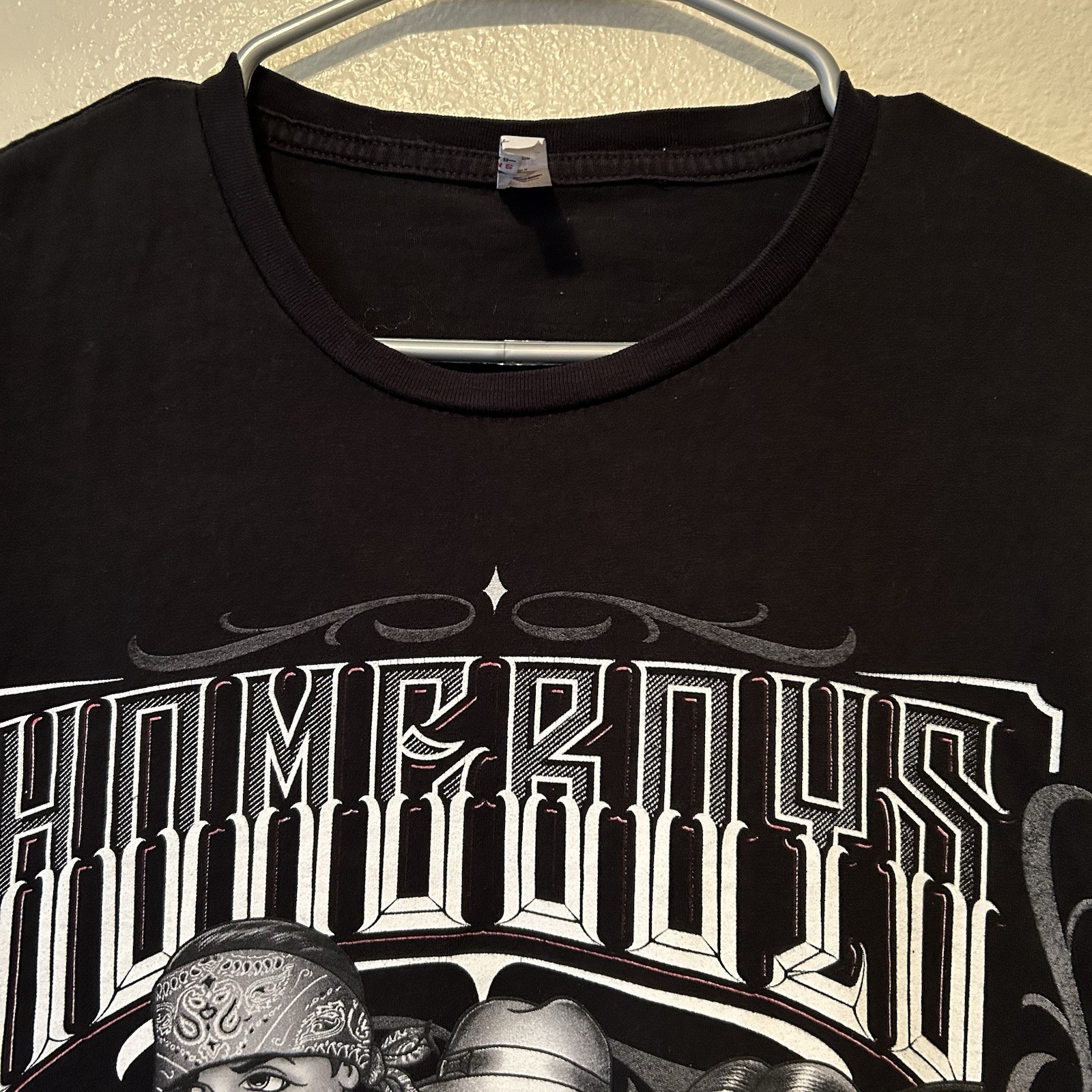 Homeboys Lets Cruise Lowrider Bomb Shirt Large Cholo Chola Paisley BG48