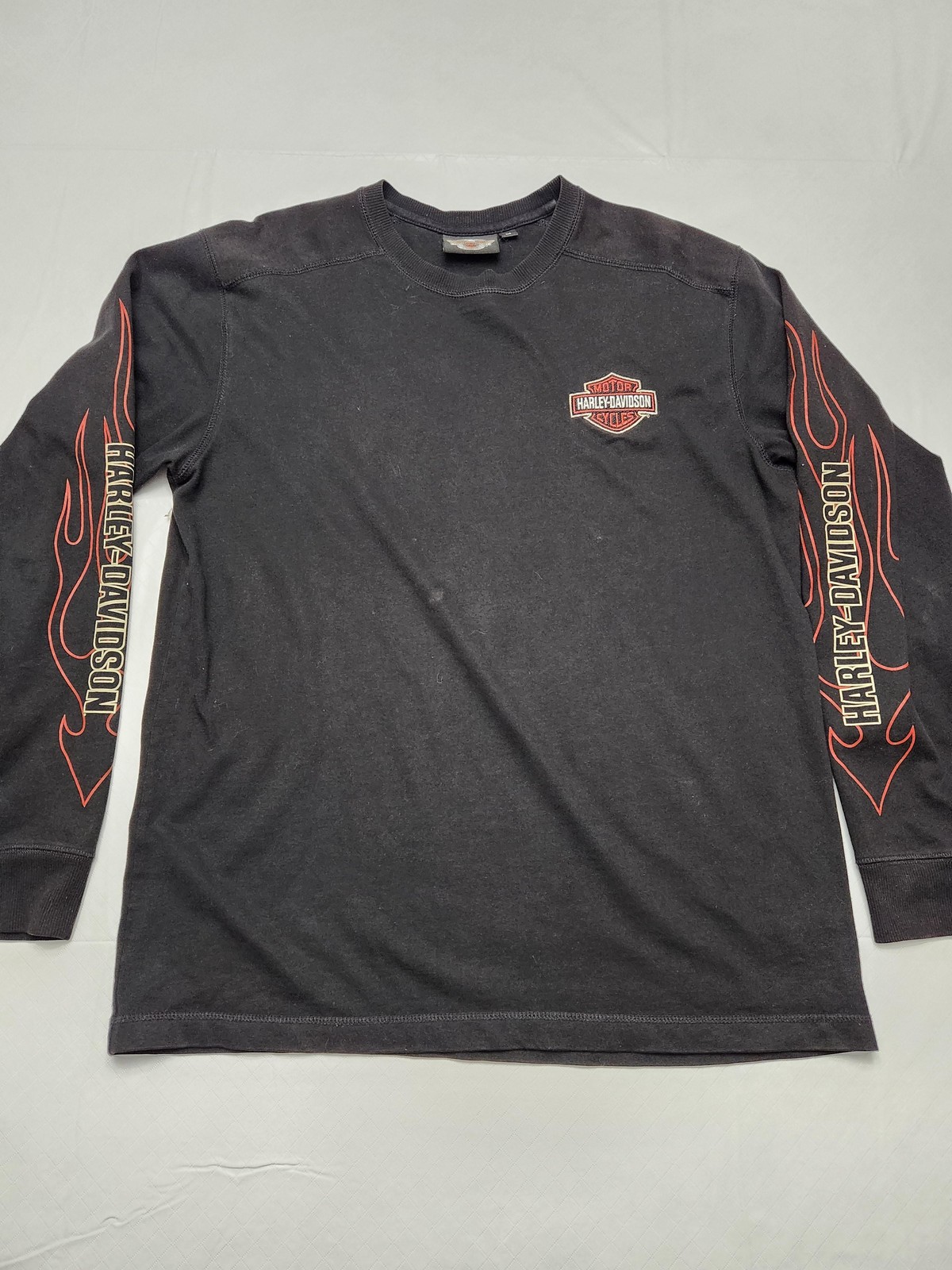 Harley-Davidson Shirt Mens Medium Black Bar & Shield Long Sleeve 99042-09VM