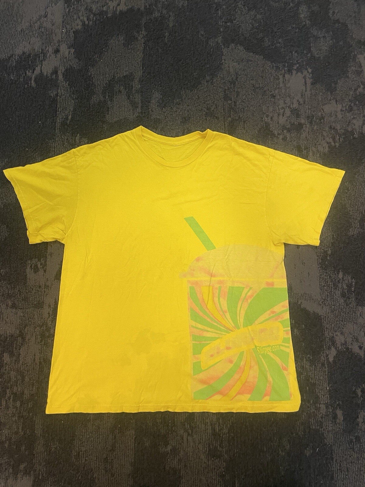 Vintage Y2K Slurpee Graphic Logo Print Tee Men ( Sz XL)