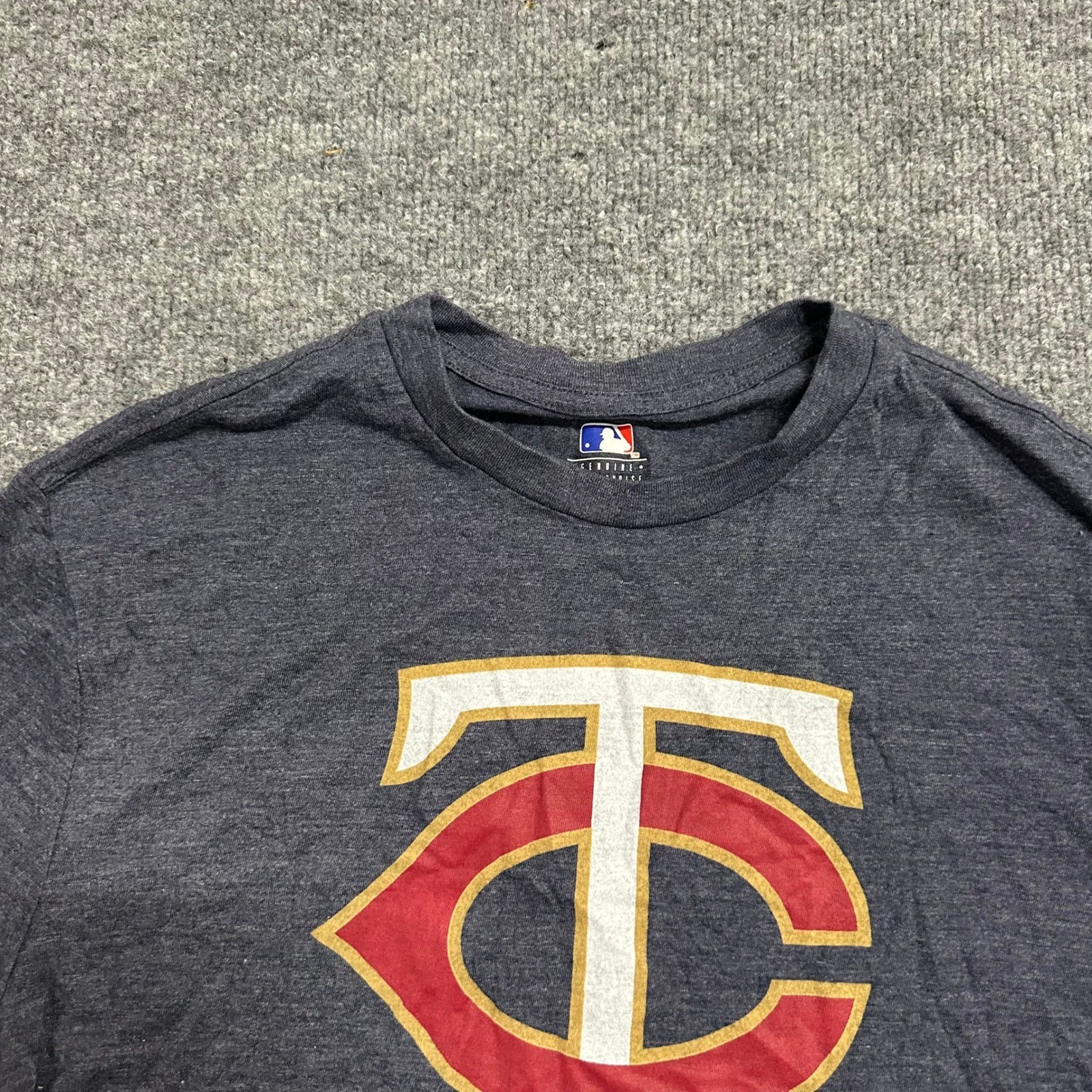 MLB T-Shirt Mens Size M Blue Minnesota Twins TC Logo Tri-Blend Short Sleeve Tee