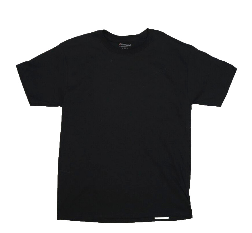 Champion T525C Heritage Jersey Top Black Blank T-Shirt Short Sleeve 6 oz Mens M