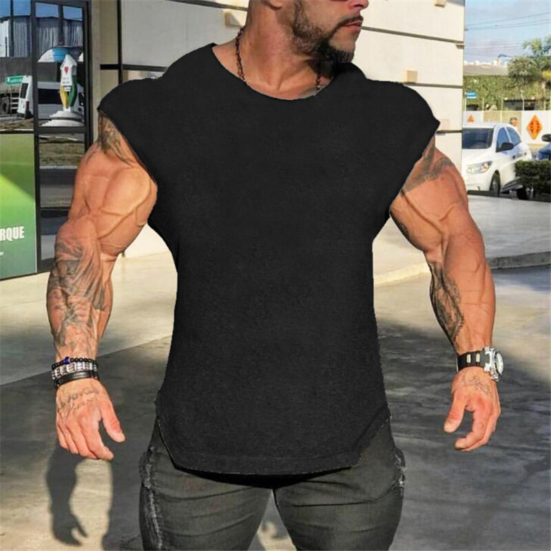 Men’s Gym Soft Fashion Top Quality Solid Vests Workout Fitness Sports Tank Tops