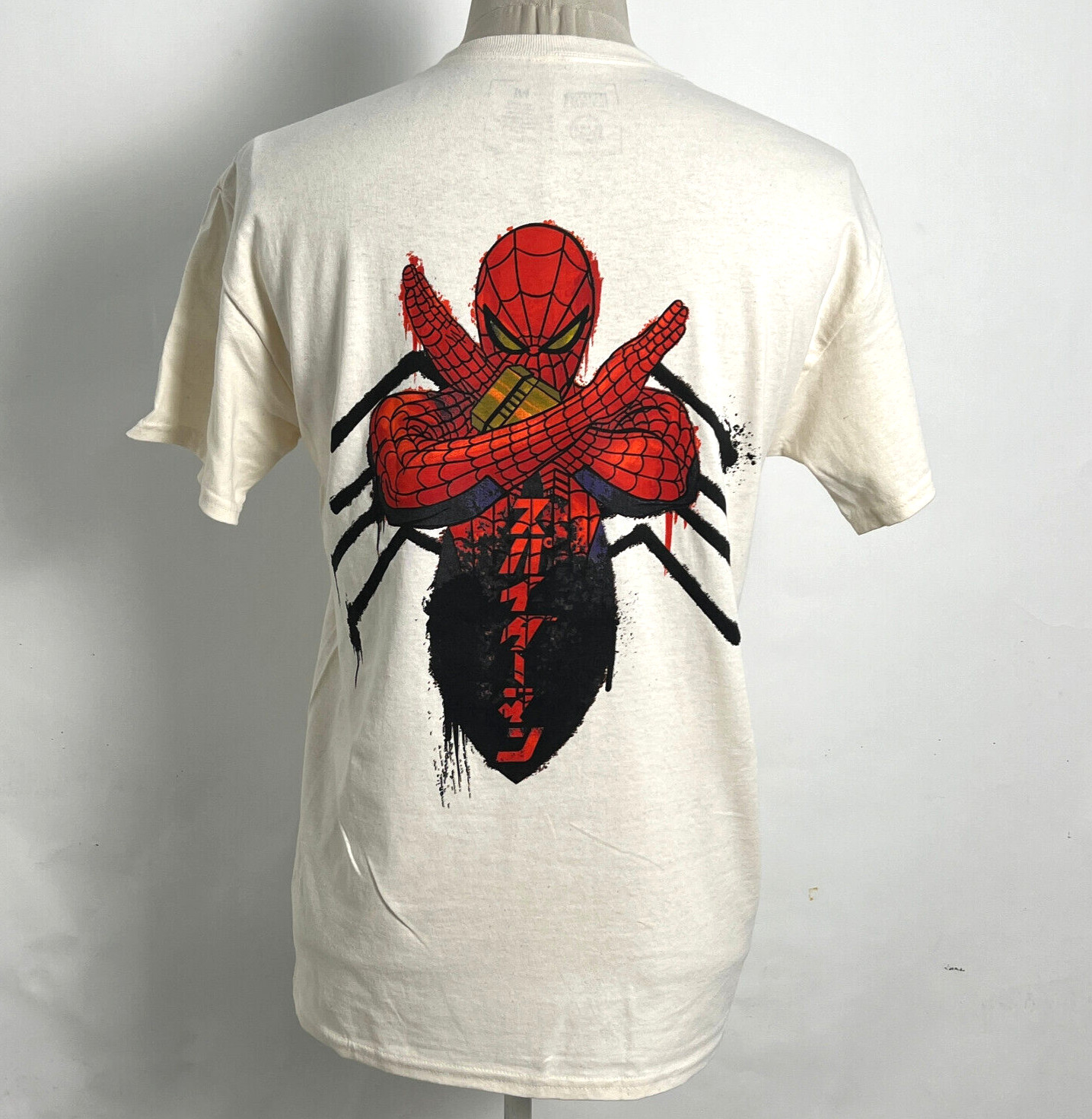 CVLA x Marvel Men’s T-Shirt Spider-Man Cream Size M NEW