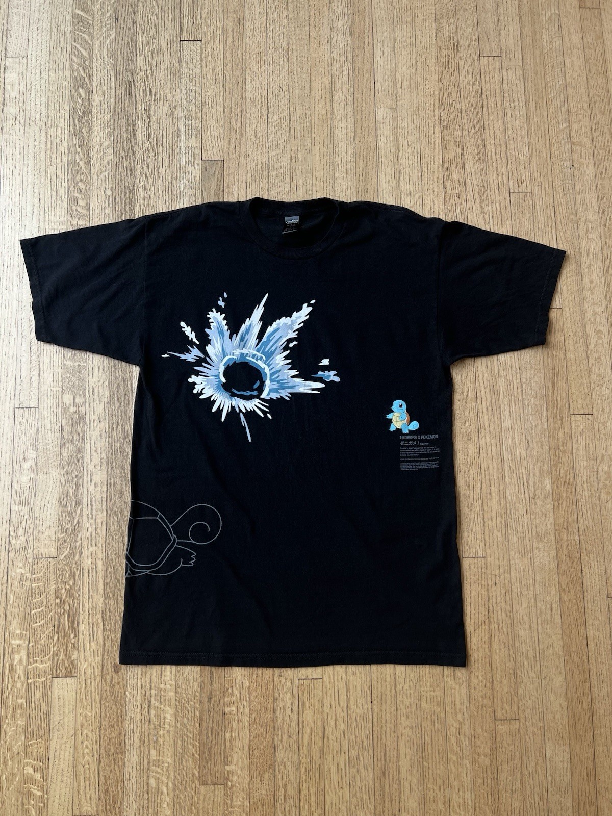 BAIT EXCLUSIVE 10 DEEP X Pokemon WATERBLAST Squirtle Tee (Black) – Size Large