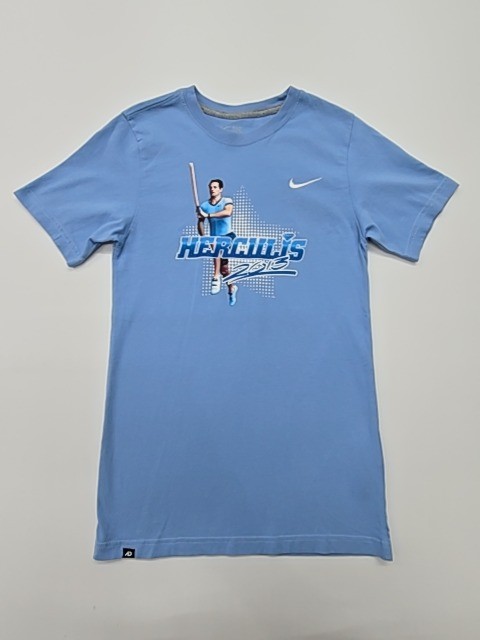 NIKE Boys Light Blue Graphic T-Shirt Youth XS Regular Fit