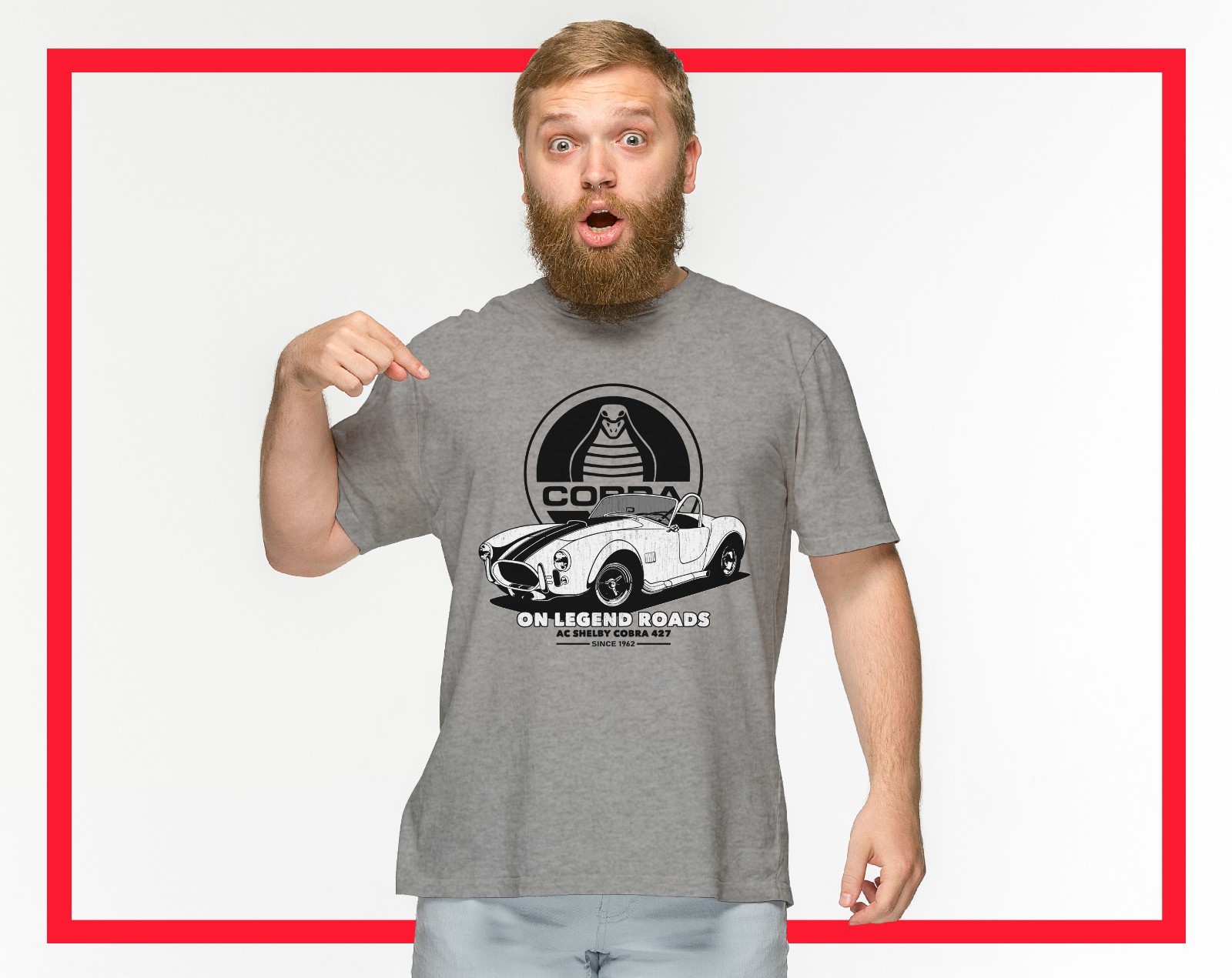 Shelby Ac Cobra 427 Roadster T-shirt, 62-65 Race Sports Car Shirt, Ford Gift Tee