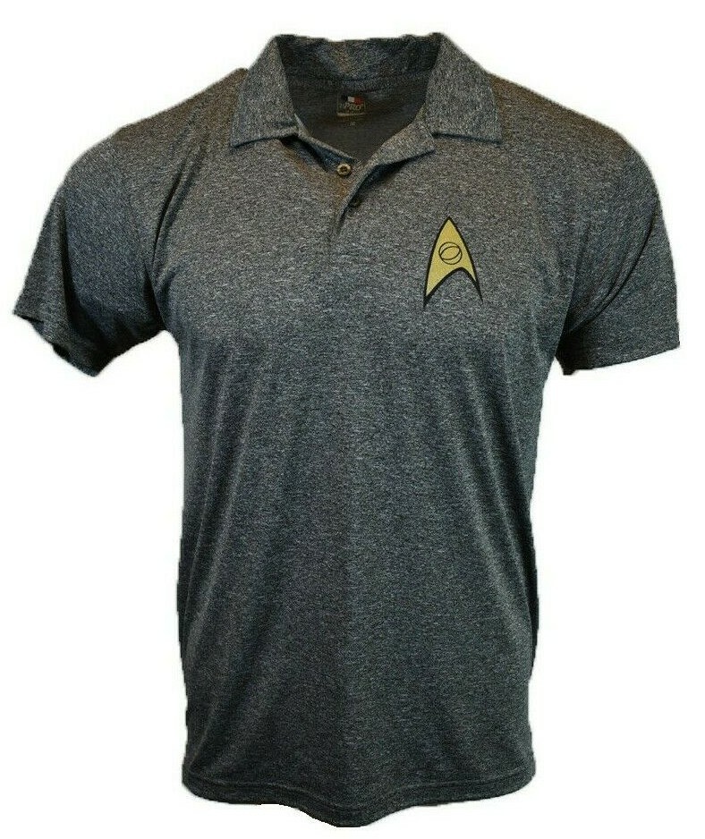 MEN’S STAR TREK POLO SHIRT ACTIVEWEAR LOGO SOFT FABRIC UP TO SIZE 3XL