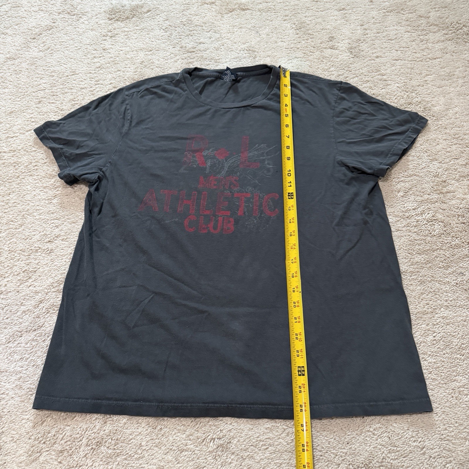 Vintage 90s Polo Ralph Lauren Dragon Script R&L Men’s Athletic Club L Black Fade