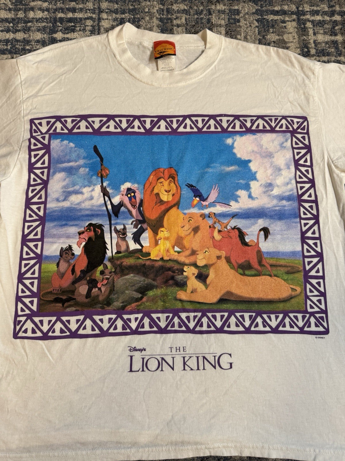 Vintage 1996 Disney’s The Lion King Movie Promo T Shirt Sz L Simba Timon Pumbaa