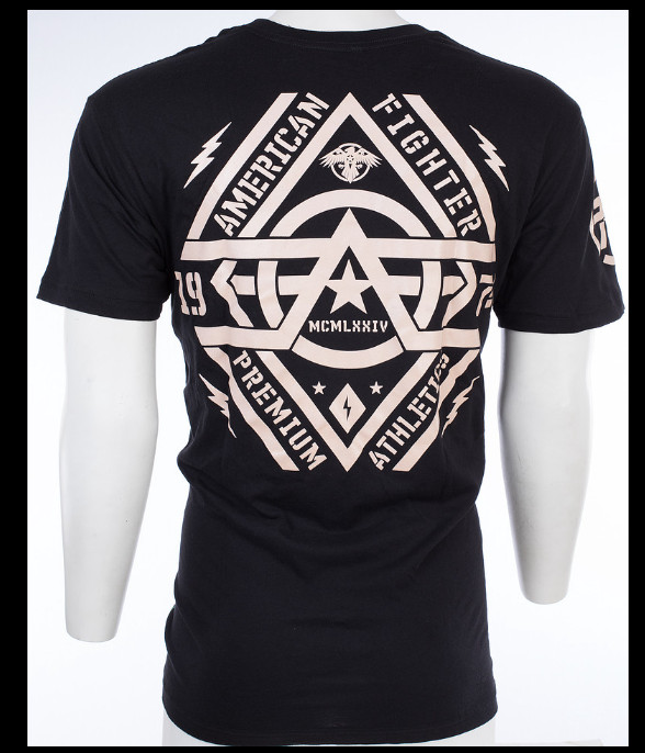 AMERICAN FIGHTER Black WESTEND Athletic Graphic T-shirt NWT