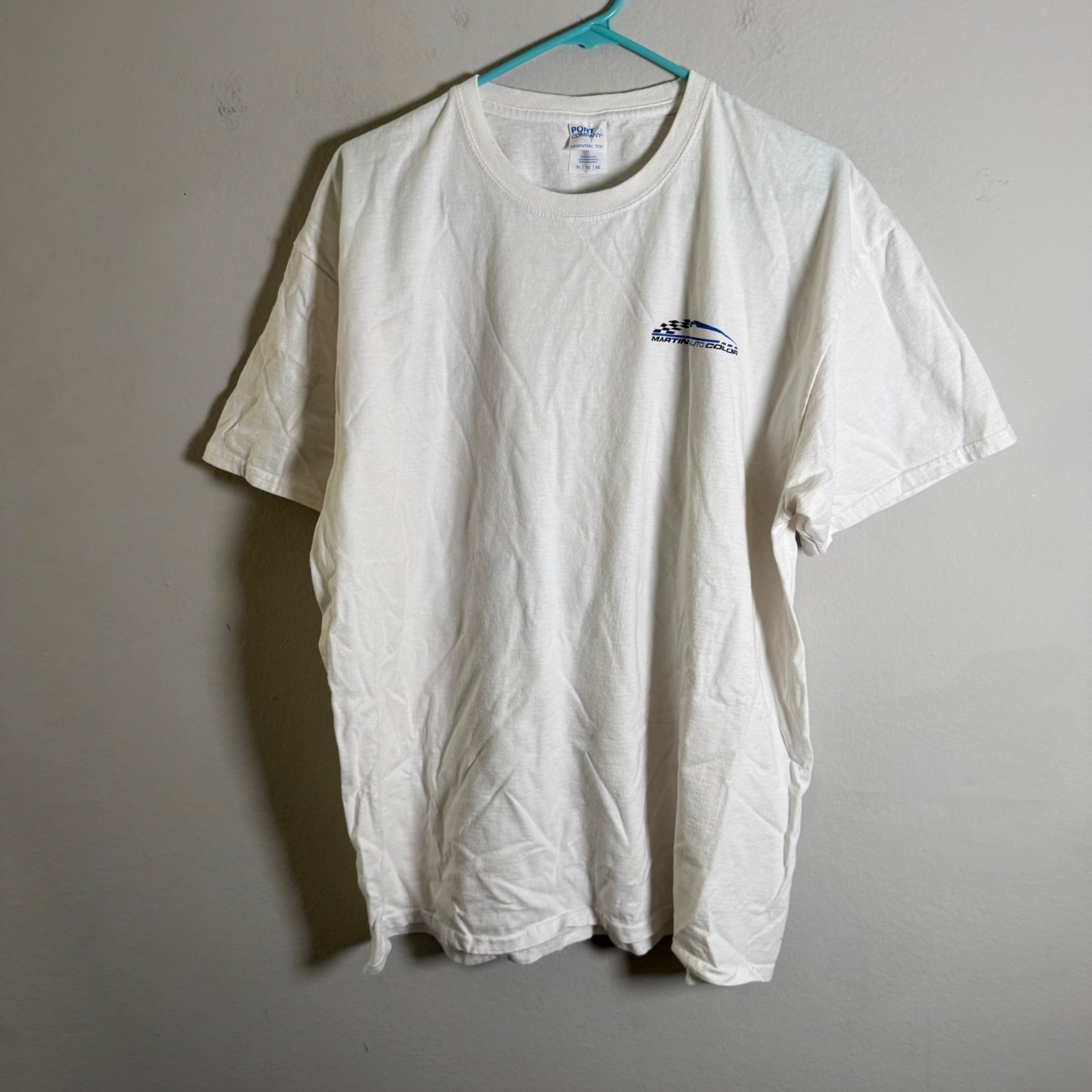 Martin Auto Color Port & Company Graphic T-Shirt Mens XL White PPG Racing Tee